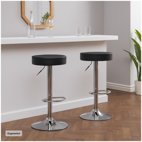 Moderner Barhocker im 2er Set höhenverstellbar und komfortabel 