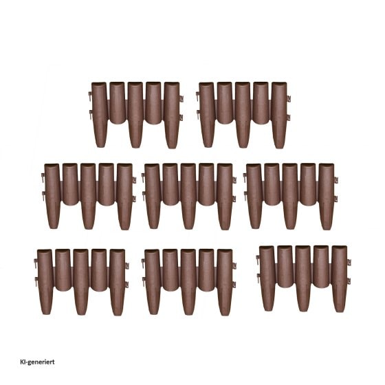 Beeteinfassung Palisade 8-teilig Nessa 