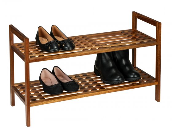Schuhregal Mod. Fondi, aus massivem Akazienholz 