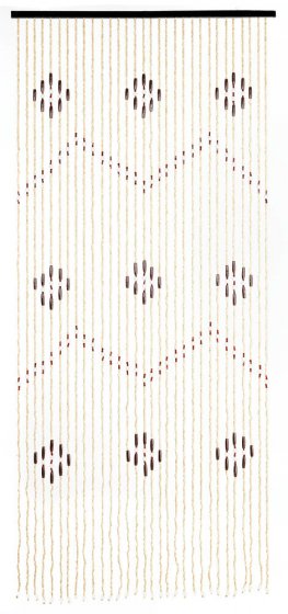 Vorhang Mod. Holzperlen, mehrfarbig, Holz/Bambus, 90x200 cm, 31 Stränge aus Ahornholzperlen 