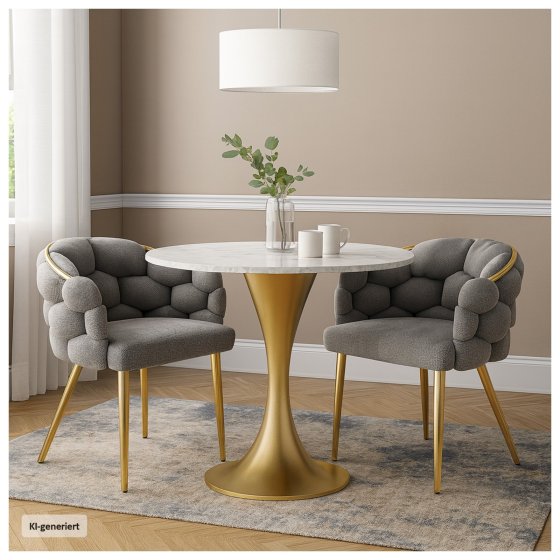 Stuhl Alsen Gold Grau 