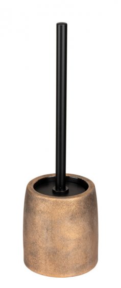 WC-Garnitur Mod. Tremea, bronze, keramik, schwarz, Ø11.5x37.5 cm, inklusive Edelstahl-Bürstenhalter 