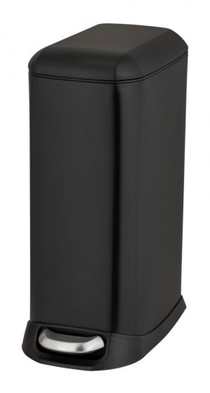 Treteimer Mod. Design 20 L, Easy-Close, Schwarz, mit herausnehmbarem Einsatz 