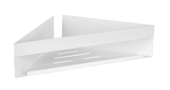 Turbo-Loc® Eckablage Mod. Genova White matt, Befestigen ohne Bohren mit Spezial-Klebepad 