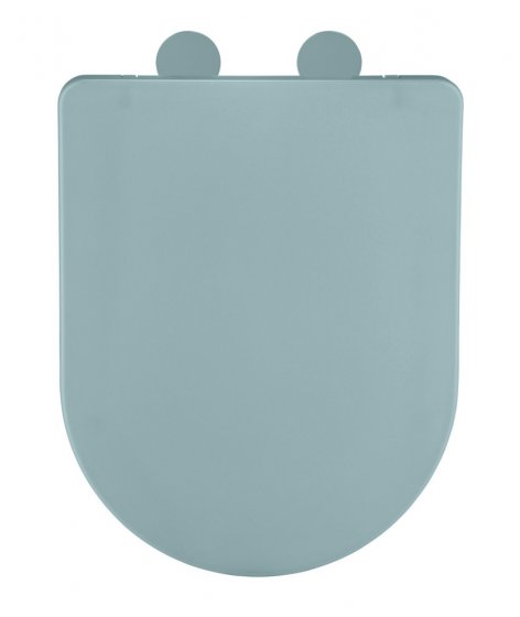 WC-Sitz Mod. Galati Blaugrau matt, aus Duroplast, Soft-Touch-Effekt 