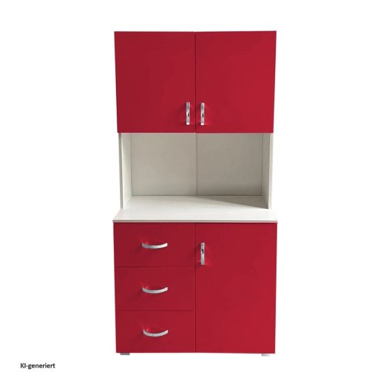 Küchenschrank Blanca Rot Weiß 