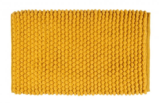 Badteppich Mod. Solivo, senfgelb, Polyester/Baumwolle, 50x80 cm, rutschhemmend beschichtet, schnelltrocknend 