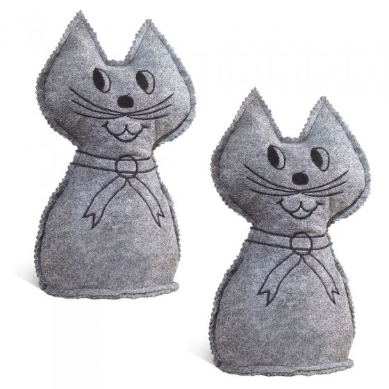 Raumentfeuchter Mod. Katze, 2er Set, schwerer Türstopper 