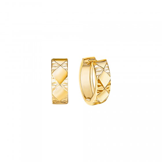 Klappcreolen 585/- Gelbgold bicolor glanz/diam. 