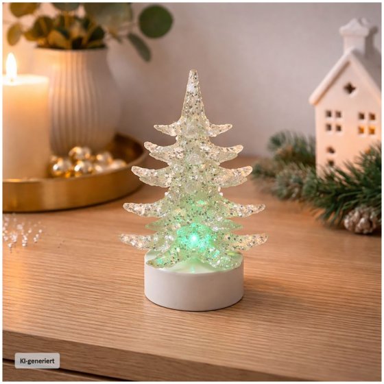Funkelnder Weihnachtsbaum klein mit toller Beleuchtung 