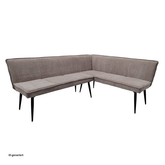 Eckbank 195 x 154 cm Mesilla Braun kurzer Schenkel rechts 