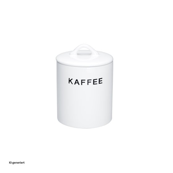 Vorratsdose Steingut Weiß Kaffee 