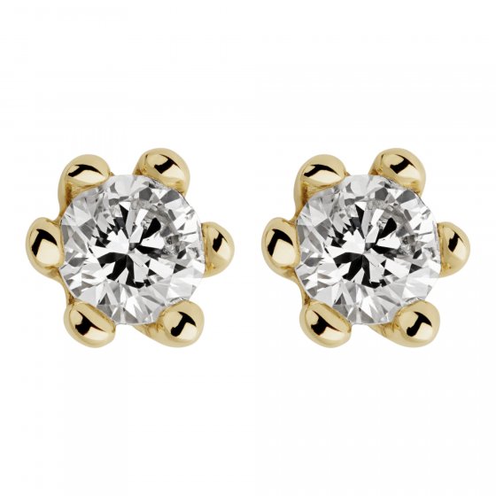 Ohrringe Gold 585 mit 2 echten Brillanten zus. 0,10ct. 