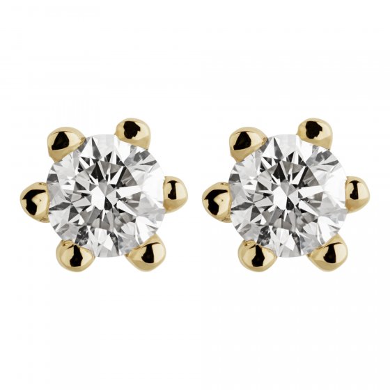 Ohrringe Gold 585 mit 2 natürlichen Brillanten zus. 0,20ct. 