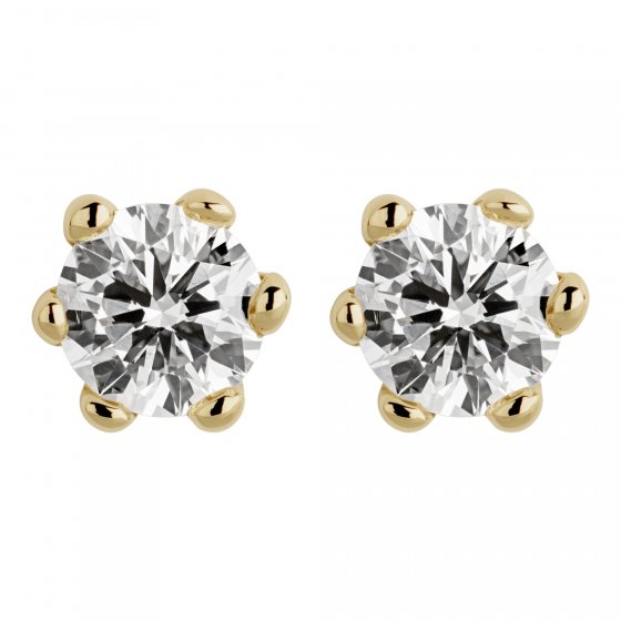 Ohrringe Gold 585 mit 2 natürlichen Brillanten zus. 0,25ct. 