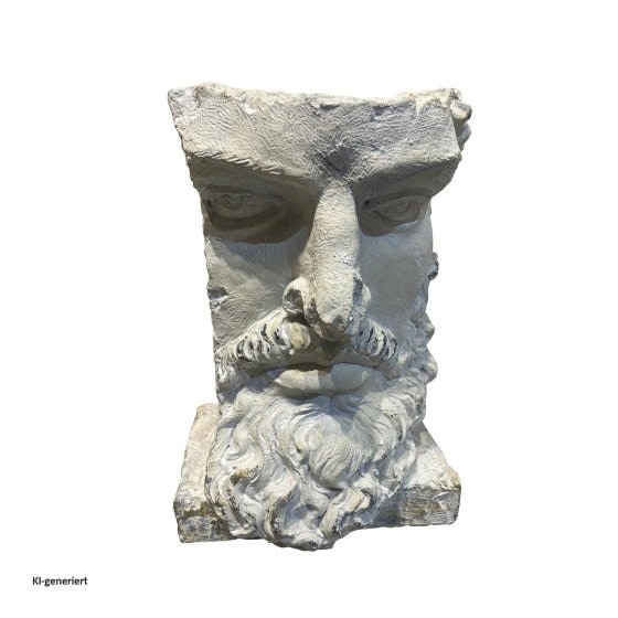 Pflanzgefäß Apollon Büste Poseidon 