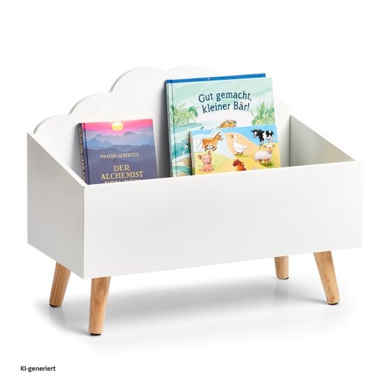 Truhe für Kinderzimmer Wolke Weiß 