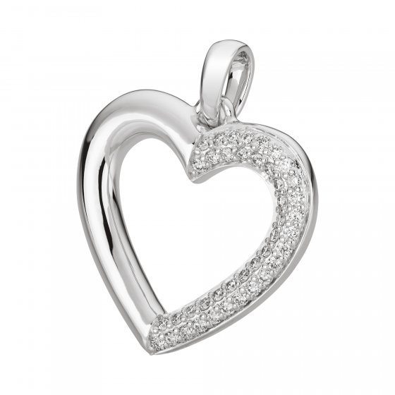 Anhänger Gold 585 Herz mit 41x Brillant zus. 0,33ct. 