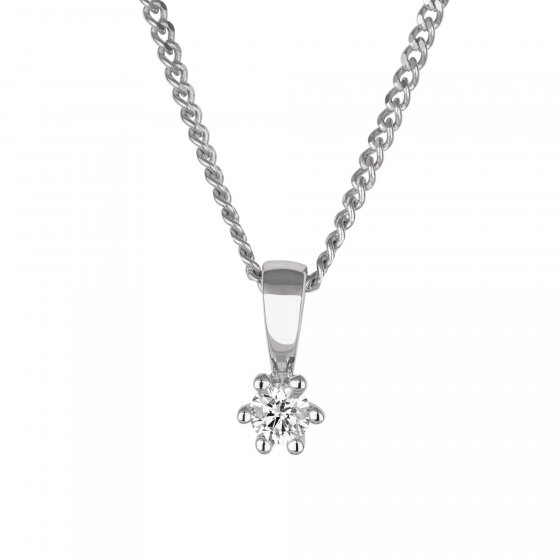 Halskette Gold 585 mit natürlichem Brillant 0,10ct. 