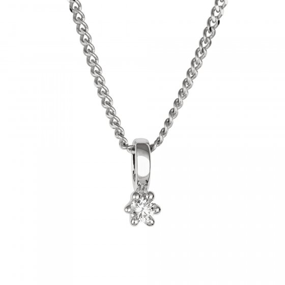 Halskette Gold 585 mit natürlichem Brillant 0,05 ct. 