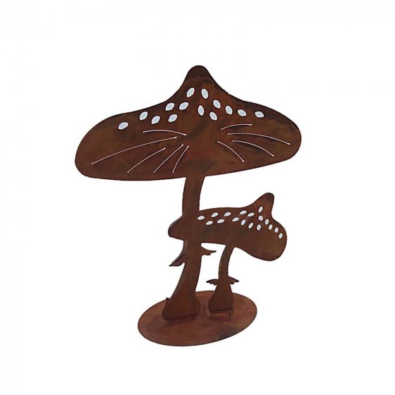 Gartendeko Fliegenpilz Rost
