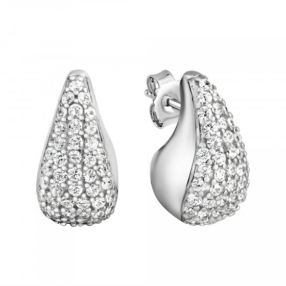 Ohrring 925 Silber rhodiniert Zirkonia 