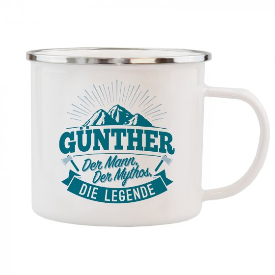 Echter Kerl Emaille Becher Günther 