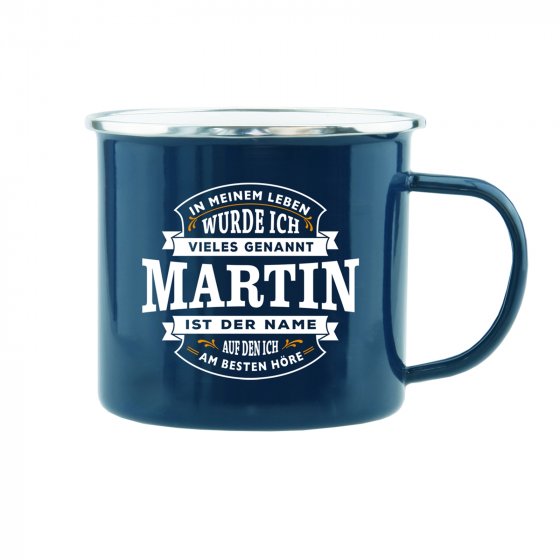 Echter Kerl Emaille Becher Martin 