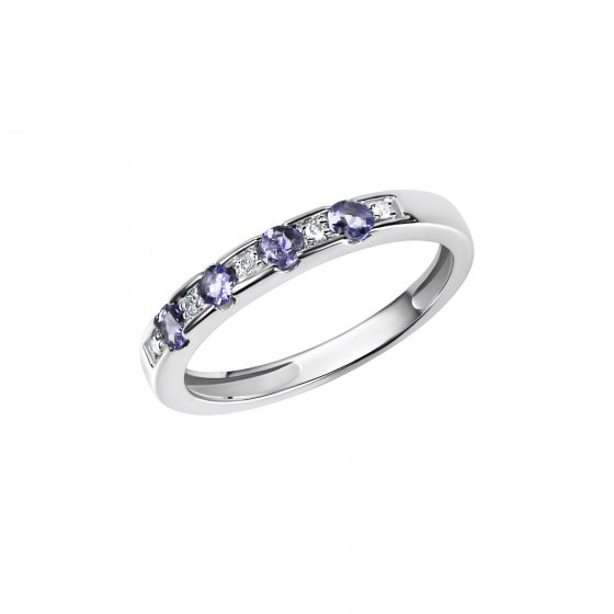 Ring Gold 333 mit Tansanit und Diamant 0,025ct. 