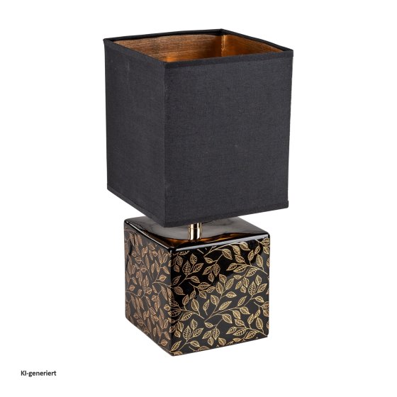Lampe 35 cm schwarz/gold 