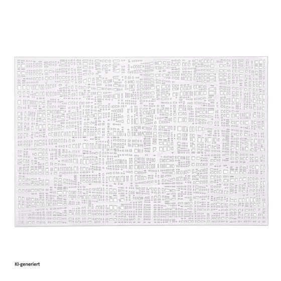 Platzmatte Rechteckig Scribble Weiß 
