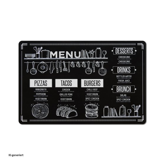 Platzdecke 1 Stück Menü 