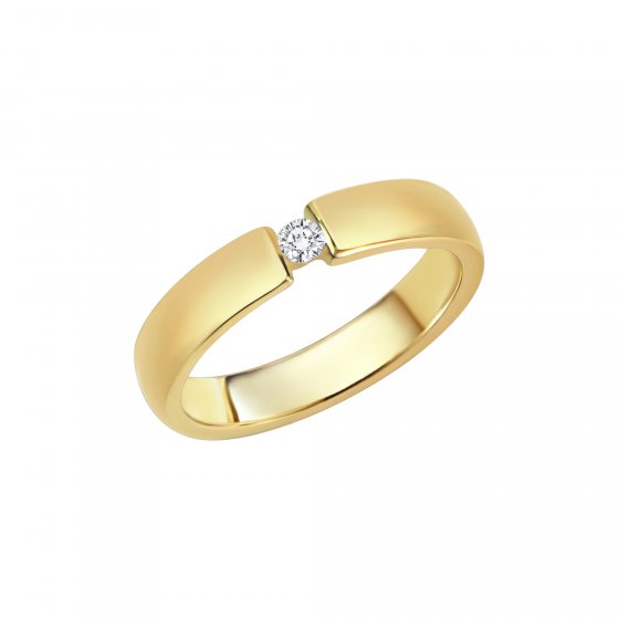 Ring Gold 375 mit 1x Brillant 0,05ct. 