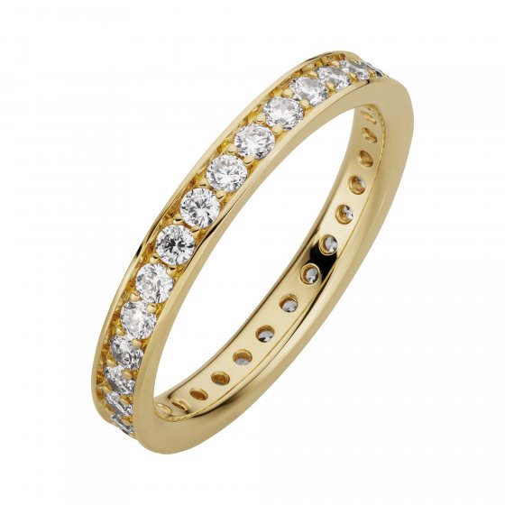 Ring 333/- Gelbgold glanz synth. Zirkonia 
