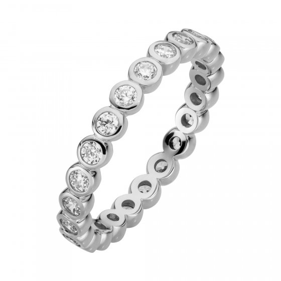 Ring 333/- Weißgold glanz  synth. Zirkonia 
