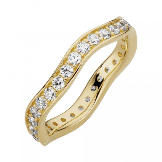 Ring 333/- Gelbgold glanz synth. Zirkonia 