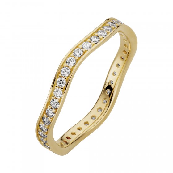 Ring 333/- Gelbgold glanz synth. Zirkonia 