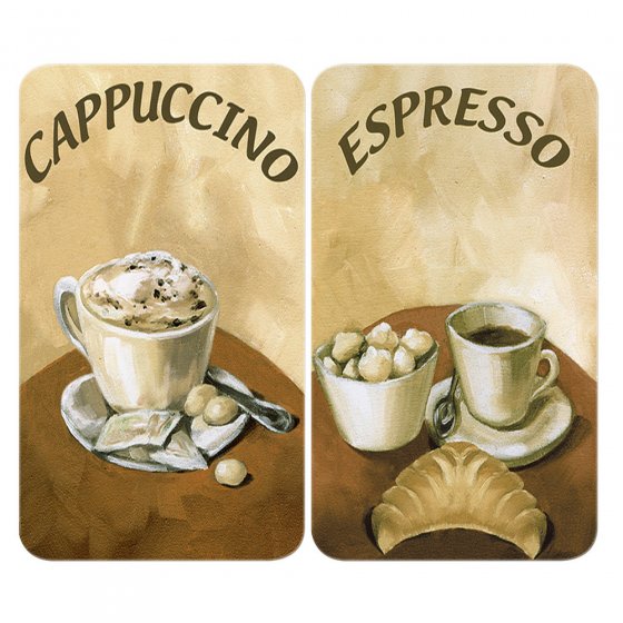 Herdabdeckplatte Universal Mod. Kaffee, 2er Set, für alle Herdarten geeignet 