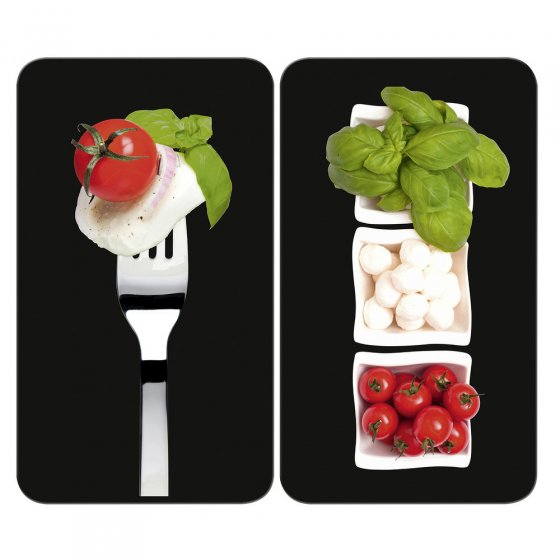 Herdabdeckplatte Universal Mod. Caprese, 2er Set, für alle Herdarten geeignet 