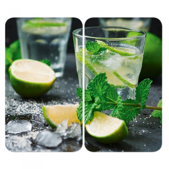 Herdabdeckplatte Universal Mod. Mojito, 2er Set, für alle Herdarten geeignet 
