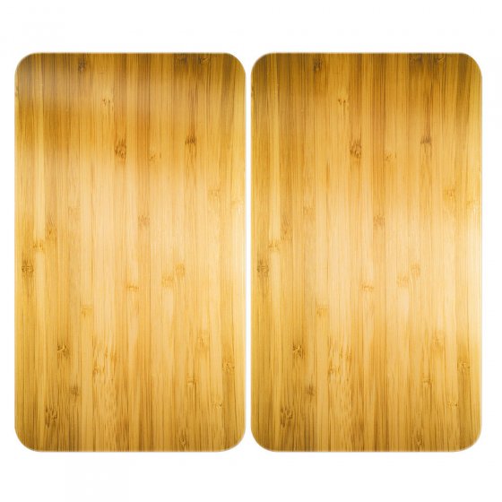 Herdabdeckplatte Universal Mod. Holz-Optik, 2er Set, für alle Herdarten geeignet 