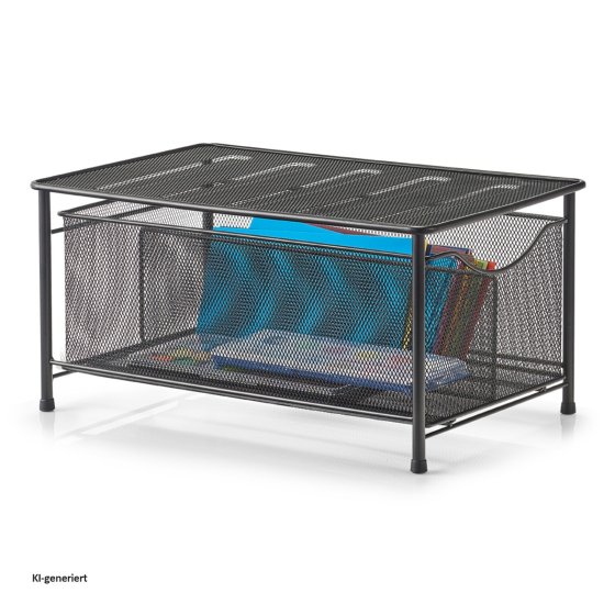 Schreibtisch Organizer Mesh Schwarz 