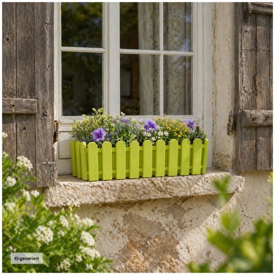 Blumenkasten mit Wasserspeicher Nessa 50 cm Grün 