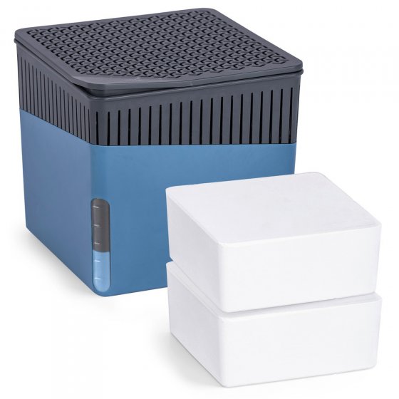 Raumentfeuchter Mod. Cube Blau 1000 g mit Nachfüller, beugt Schimmel und Gerüchen vor 