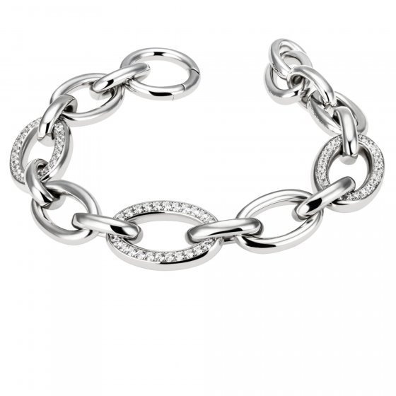 Armband 925 Sterling Silber  Glänzend  Zirkonia weiß 