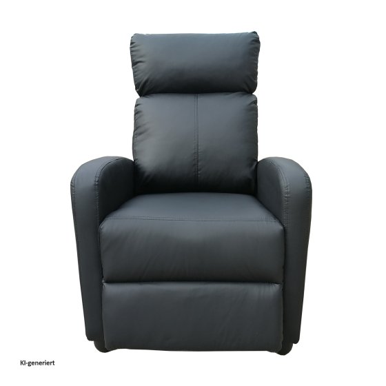 Relaxsessel Corrado Kunstleder Schwarz 