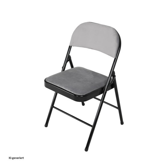 Klappstuhl Wedigo Velvet Grau 