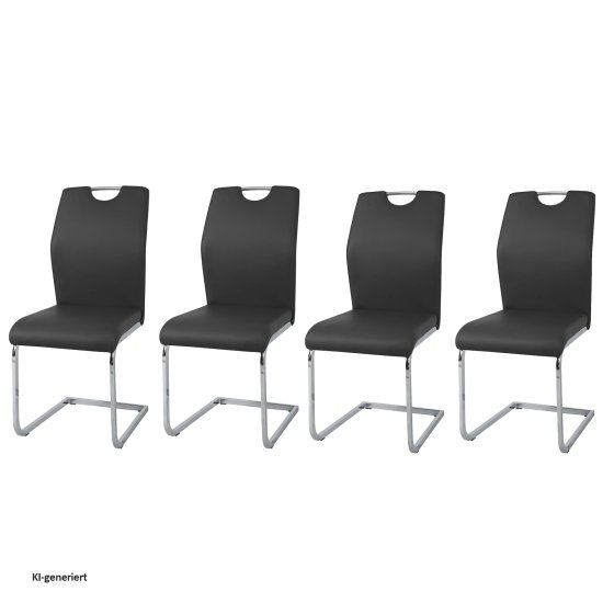 Schwingstuhl 4er-Set Nelly Schwarz 