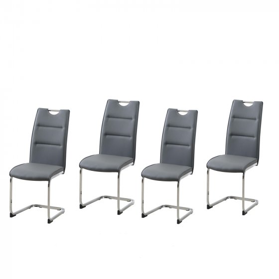 Schwingstuhl 4er Set PU grau DannyC 