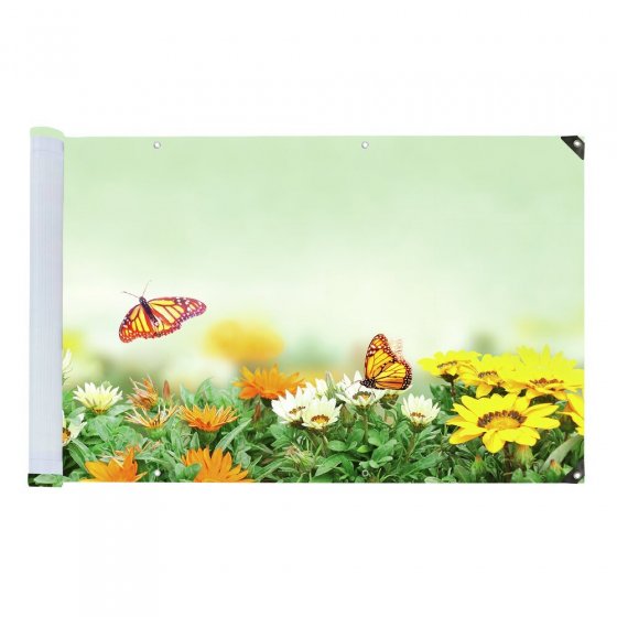 Balkon-Sichtschutz Mod. Schmetterling, 5 m, UV- und witterungsbeständig 